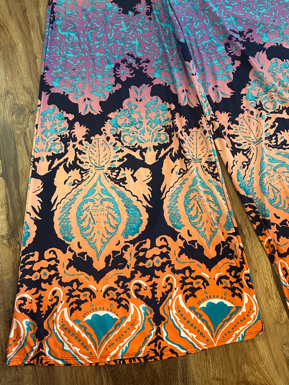 Wide Leg Multicolor Bohemian Festival Pants - Picture 2 of 6